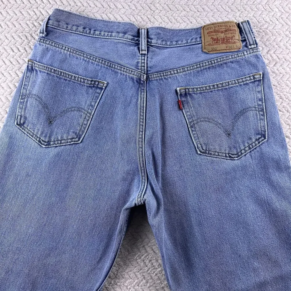Levi's 550 Men’s Jeans Adult 36x30 Blue Denim Relaxed Fit Red Tab Straight Leg‎
